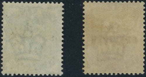 GB QV 1880 PROVISORISCHE AUSGABEN 1/2d + 2D PROBENÜBERDRUCKE - Bild 2 von 2
