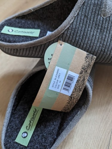 Cotswold Amsel Maultier Pantoffel grau UK GRÖSSE 10 - Bild 2 von 2