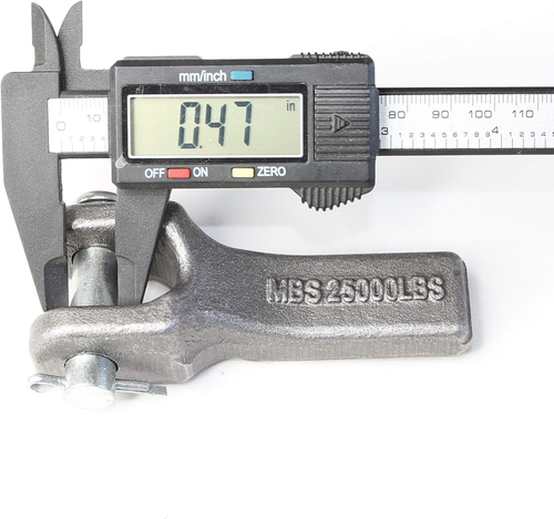(Paquete de 2) retenedor de cadena de seguridad soldado de 3/8 pulgadas para enganche de remolque de camión - Imagen 4 de 12