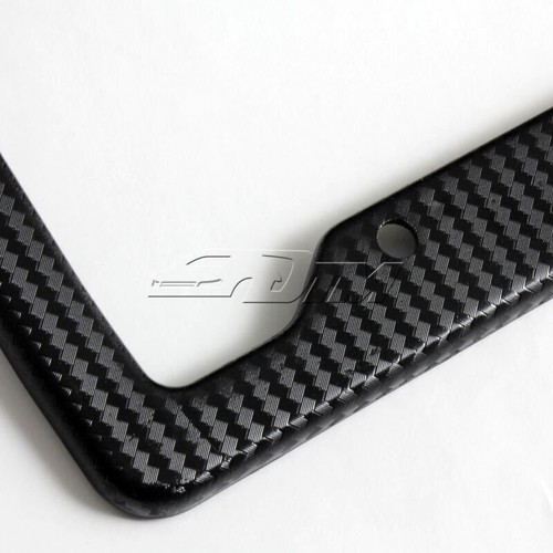 2PCS Carbon Fiber Look Painted JDM Style ABS License Plate Frame - Front+Rear - Bild 3 von 4