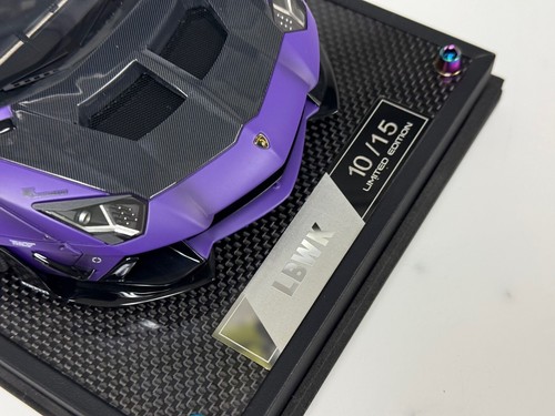 1/18 T&P Lamborghini Aventador Liberty Walk 2.0 Matte Purple on Carbon Base #10 - Picture 7 of 9