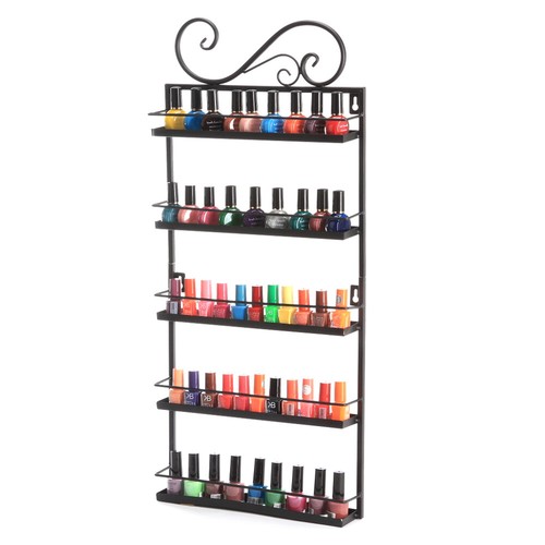 Esmalte de uñas de 5 niveles estante de pared estante organizador soporte metal hasta 50 botellas - Imagen 7 de 10