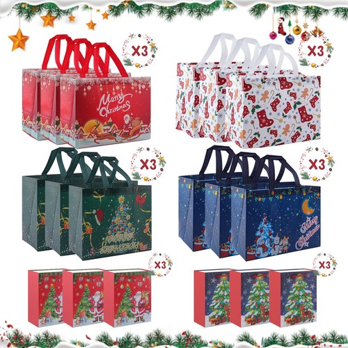 18 Pack Christmas Gift Bags Assorted SizesLarge Non-Woven Christmas Tote Bags... - Picture 4 of 7