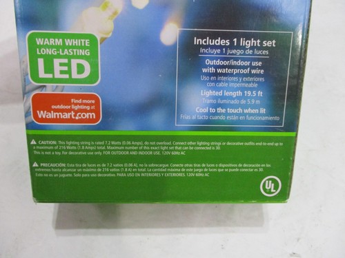 Mainstays Mini String Lights Warm White 100 LED White String Indoor Outdoor New - Picture 8 of 10