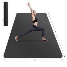HAPBEAR Extra Large Yoga Mat - 72"x48"/78"x54"x6mm 1/4 inch , Non-Slip, Dura...