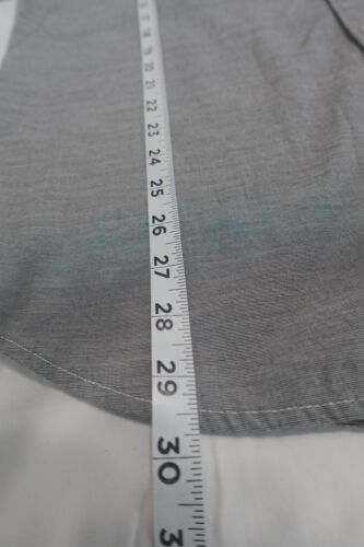 Abercrombie & Fitch Men's Gray Band Collar Button Down Shirt XXL - Picture 4 of 14