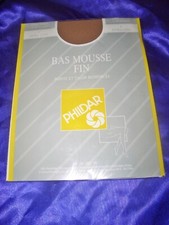 PHILDAR klassische RHT Nylons Strapsstrümpfe Gr. XL 52-54 braun Übergröße 20 den