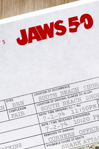 JAWS Shark Attack Typewriter Poster Chief Brody Police Report Great White Shark - Picture 5 of 7