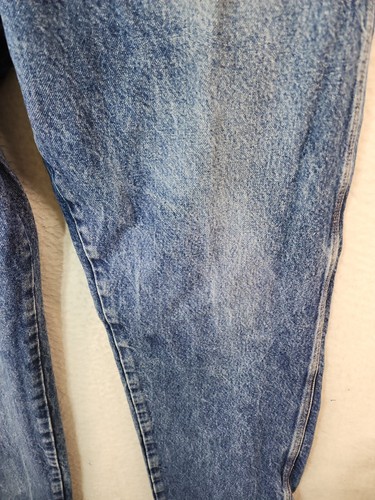 Wrangler Riggs FR Mens 38 x 33 Hemmed Distressed Denim Blue Jeans - Picture 5 of 19
