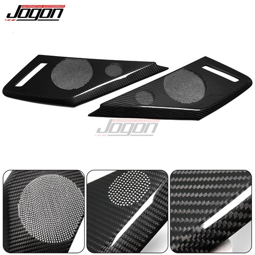 Carbon Door Sound Speaker Decor Cover Trim For Corvette C8 2020 2021 2022-2024 - Picture 7 of 9