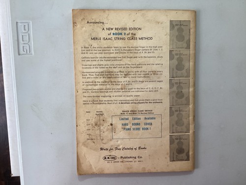 Merle Issac String Class Method Book 1 Edición Revisada Cole Publishing 1966 - Imagen 4 de 4