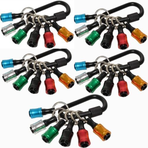1/4" Hex Shank Quick Release Keychain Screwdriver Drill Bit Holder Buckles Lots - Picture 21 of 28