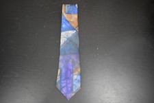 Vintage Givenchy Monsieur Tie Multicolor Abstract Design Pattern Mens 3.5"x56"