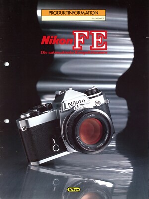 NIPPON KOGAKU Prospekt NIKON FE Broschüre Nikkor Filter Balgengerät Motor (Y5246