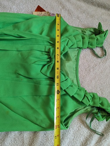 Vintage 1960s Sleeveless Mod Shift Dress With Bow Detail New With Tags Sz 9 - Picture 12 of 14