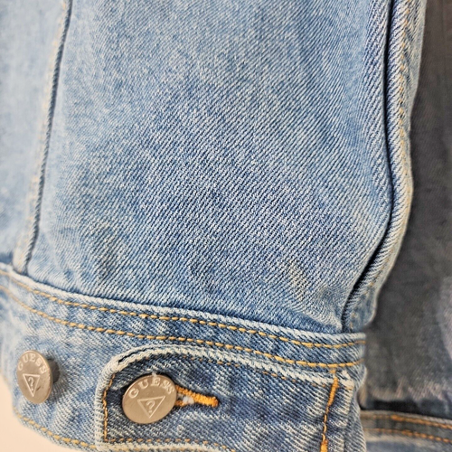 Guess Jeans Retro Los Angeles Embroidered Denim Jacket - Men's Medium - Picture 4 of 10