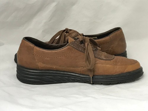 Scarpe da donna Mephisto in pelle marrone taglia US 8 UK 5,5 stringate suola ammortizzata ad aria - Foto 3 di 8