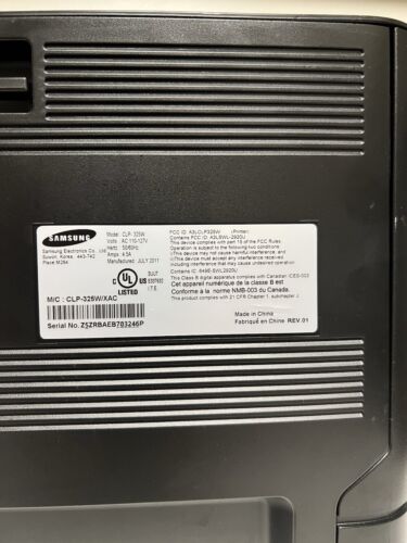 Samsung CLP-325W Color Expression Workgroup Wi-Fi Laser Printer CLP-320 Series - Picture 10 of 24