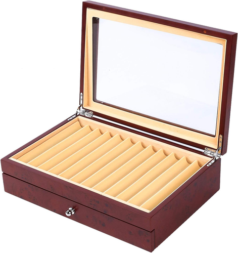 2 Layer Wood Pen Display Box 23 Slot Pen Storage Organizer Box Luxury Fountain P - Picture 9 of 9