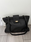 Vintage Tula real genuine leather black shoulder bag basic everyday handbag