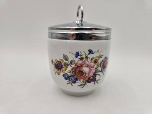 Royal Worcester Bournemouth Rose floral Jumbo Maxime EGG Coddler - 3 1/2” dia - Picture 4 of 13