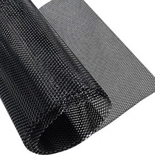 Universal Car Grill Mesh 40" x 13", Black-Painted 3 x 6mm Rhombic Hole, black