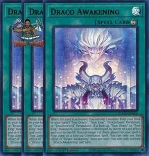 Yugioh! 3x Draco Awakening DOOD-EN064 Ultra Rare 1st Ed NM