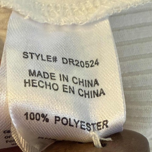 Midikleid Love J Damen weiß gerippt Knopfleiste L - Bild 4 von 14