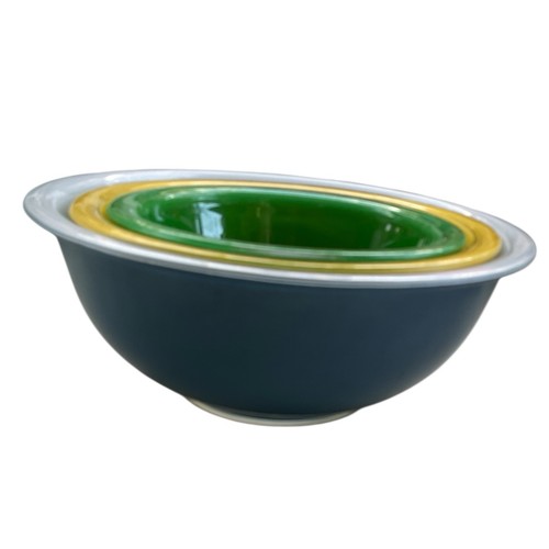 Pyrex Klarer Boden 3er Set Rührschüsseln Blau, Gelb, Grün - Bild 2 von 4