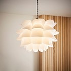 White Ceiling Light Shade Artichoke Design Pendant Easy Fit Lampshade Light