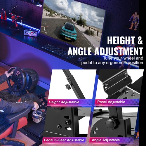 Racing Simulator Steering Wheel Stand Logitech G920 Adjustable Gear shifter - Picture 4 of 12
