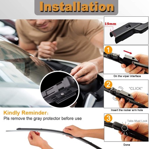 OEM Wiper Blades Replacement for Audi A4 Q5 Q3 A5 RS5 S5 allroad 2009-2020 Or... - Picture 5 of 7