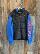 Air Jordan Therma-Fit Boys M Puffer Vest/Hoodie Combo Black/Blue Nike