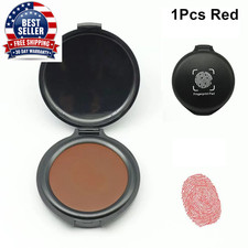 1Pcs 5.8Cm Stamp Pad Mini Portable Fingerprint Ink Pad Black/Red/Blue Waterproof