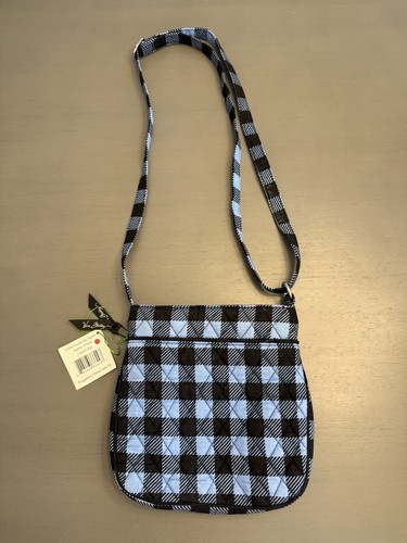 New Vera Bradley Alpine Check Petite Double Zip Hipster Purse Crossbody Bag - Picture 4 of 6