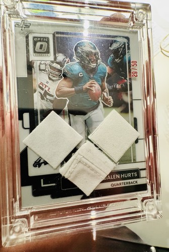 Jersey Fusion Jalen Hurts 29 /50 Optic TRIPLE Swatch Game Worn. 1/1 On eBay - Picture 7 of 13