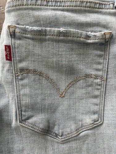 Levi's 315 stivaletto modellante taglio jeans donna taglia vita 26 lunghezza 30 lavaggio leggero - Foto 4 di 11