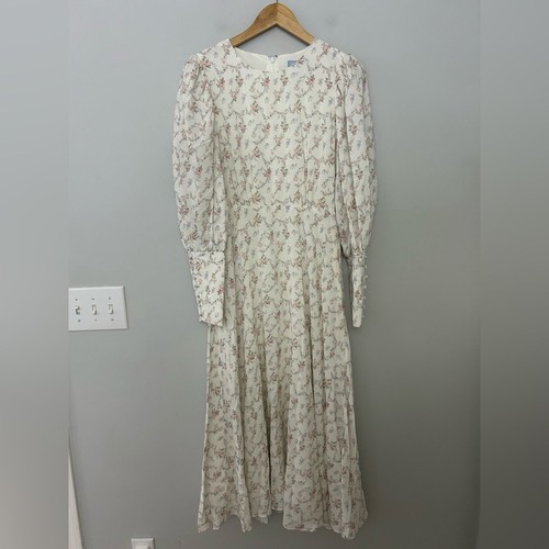 Antonio Melani x Born on Fifth Eloise Long Sleeve White Floral Maxi Dress - Picture 3 of 8