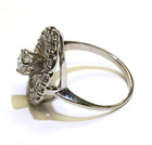 14k white gold .83ct diamond cluster ring VS1 G natural estate 3.6g VINTAGE 5.5 — photo 3