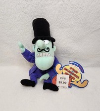 Snidely Whiplash plush doll Rocky Bullwinkle Friends 1999 CVS 6"