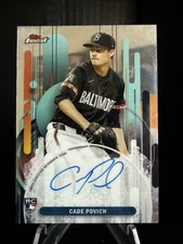 2025 Topps Finest - Cade Povich On Card Auto #FA-CP (RC) Baltimore Orioles