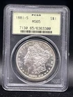 1881-S Morgan Silver Dollar PCGS MS65 90% US Coin F64