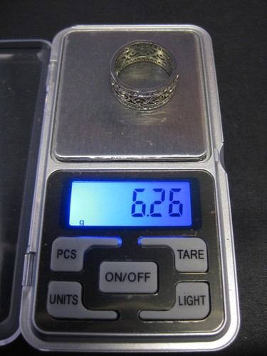 Vintage Silver Tone Engraved Ring - Picture 5 of 5