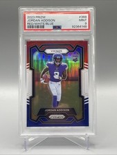 2023 Panini Prizm Red White and Blue #368 Jordan Addison RC ROOKIE PSA 9 MINT