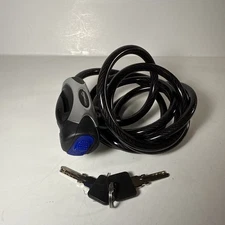 Amazon Basics Bike Cable Lock, 6 Feet, Black, thick cable with a set of 2 keys