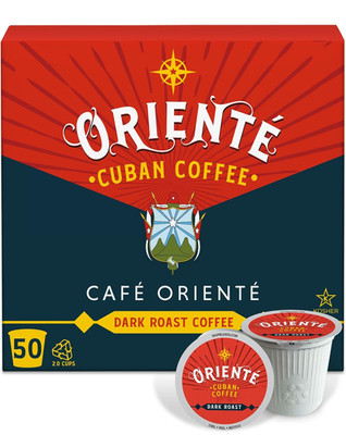 Oriente Dark Roast Coffee Pods, 50 Ct, Cuban Inspired Coffee in Single Serve Pod