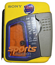 Sony Walkman Sports WM- FS397 Mega Bass AM/FM Cassette Parts Only NOT WORKING