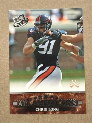 Chris Long 2008 Press Pass ALL AMERICANS Rookie RC #80 CAVALIERS- PATS- EAGLES