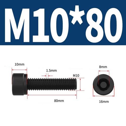 DIN 912 12.9 Kohlenstoffstahl Zylinderschrauben Innensechskant Zylinder Kopf - Bild 189 von 267