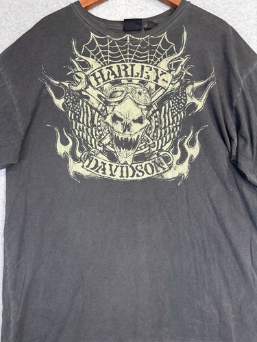 Harley-Davidson Skull Web Winged Flame Tee XL Black 2015 VF Imagewear Vintage Style - Bild 8 von 19